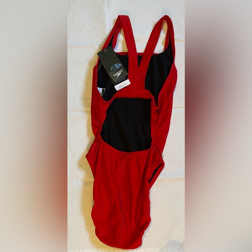 NWT Speedo Women’s ProLT Super Proback Solid One Piece Swimsuit Red Size 8/34 - Picture 2 of 5
